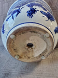 Blue and White Floral Ceramic Planter
