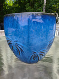 Small/Medium Cobalt Blue Glazed Terracotta Planter (P)