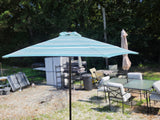 7' Robin's Egg Blue Striped Umbrella