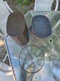Three Piece Lot of Metal/Wire Planters