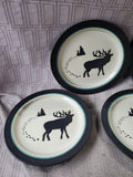 Set of 4 Bass Pro Shops Moose Silhouette Salad Plates