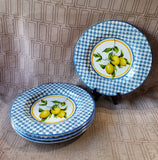 Set of 4 Colonial Williamsburg Lemon Melamine Salad Plates