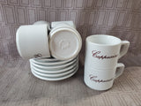 12 Piece "Cappuccino" Mug and Saucer Set