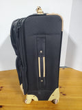 Nicole Miller New York Black and Cream Softside Rolling Suitcase
