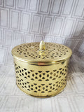 Brass Potpourri Covered Dish