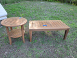 Lloyd Flanders Teak Cocktail Table and End Table Set