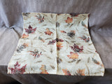Set of 10 Fall Leaf Fabric Napkins