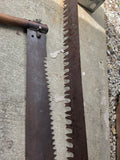 Two Vintage 2-Man Crosscut Logging Saws