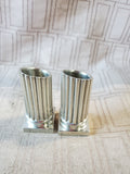 Pair of Small Metal Tapered Candle Holders