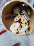 Vintage TinkerToy Construction Set
