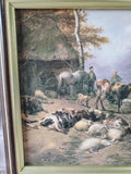 Miniature Reproduction "On a Farm in East Kent" 1889 by Thomas Sidney Cooper