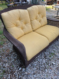 Lloyd Loom Wicker Loveseat w/Cushions