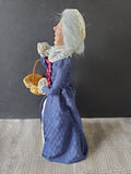 (C) Byers' Choice Carolers Colonial Williamsburg Signed "Woman Holding Basket" Figurine