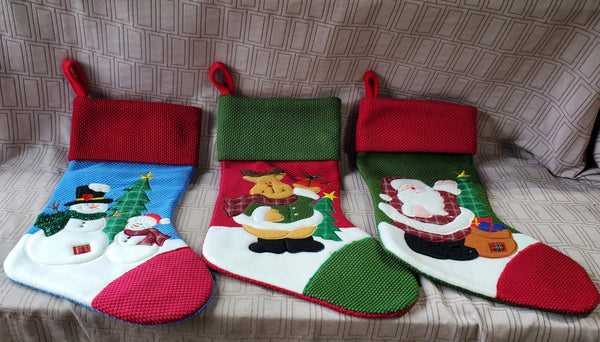 Lot of 3 Christmas Stockings