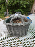 Basket Style Resin Planter w/Dirt