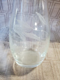 Pasabahce Etched Glass Bud Vase