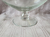 Gold Toned Rim Glass Compote Dish