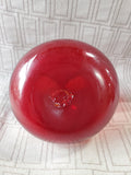 Blenko Style Red Pinched Glass Vase