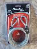 (A) Master Lock 6 FT Braided Steel Looped End Cable UNOPENED