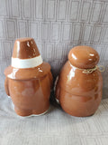 Pair of Rae Dunn "Gather" and "Blessed" Pilgrim Figurines