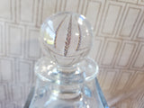 Tiffany & Co. Etched Crystal Square Decanter—Initial "E"