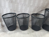 Lot of Metal Mesh Desk Organizer Cups