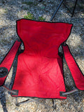Red Folding Lounge Chair w/Carry Bag