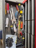 Red Metal 6-Drawer Tool Chest Full Of Tools