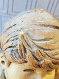 Signed Lee Bortin Boy Whispering in Friend's Ear Sculpture