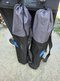 Two Bass Pro Folding 3-Legged Chairs w/Carry Bags