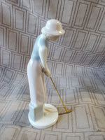 Russ Porcelain Golfing Lady Figurine