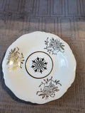 Bavaria Germany White and Gold Toned Demitasse and Saucer Set (A)