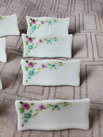 Set of 6 Ceramic Floral Placecard Settings