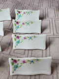 Set of 6 Ceramic Floral Placecard Settings
