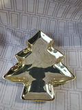 Studio Nova Christmas Shine Gold Toned Ceramic Tree Candy Dish