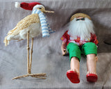 Pair of Beach House Themed Christmas Decor