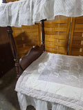 Vintage Colonial Doll Bed w/Canopy, Skirt, Mattress and Blanket