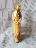 Carven Wood Virgin Mary Statue