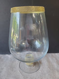 Rhinestone Embellished Clear Glass Goblet Vase
