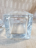 Tiffany & Co. Etched Crystal Square Decanter—Initial "E"