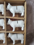 Set of 6 Ashland Marketplace Ceramic Cow Placecard Holders UNOPENED