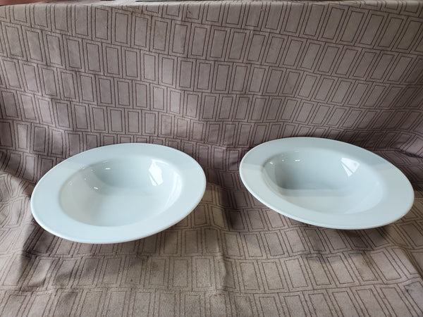 Pair of Corelle Large White Pasta Bowls