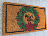 "Merry and Bright" Holiday Door Mat