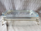 Silverplate Chafing Dish with Glass Insert