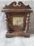Vintage Wooden Mantle Clock DOES NOT APPEAR TO BE WORKING