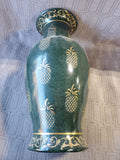 Andrea by Sadek Green and Gold Tone Pineapple Vase