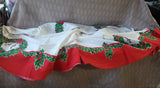 Set of 6 Christmas Fabric Napkins with 1 Round Tablecloth