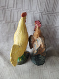 Pair of Hen and Rooster Figurines (B)