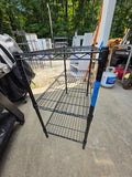 3-Tier Sturdy Black Metal (Wire) Shelving Unit (A)