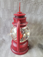 Cardinal Holiday Snowglobe Lantern WORKS